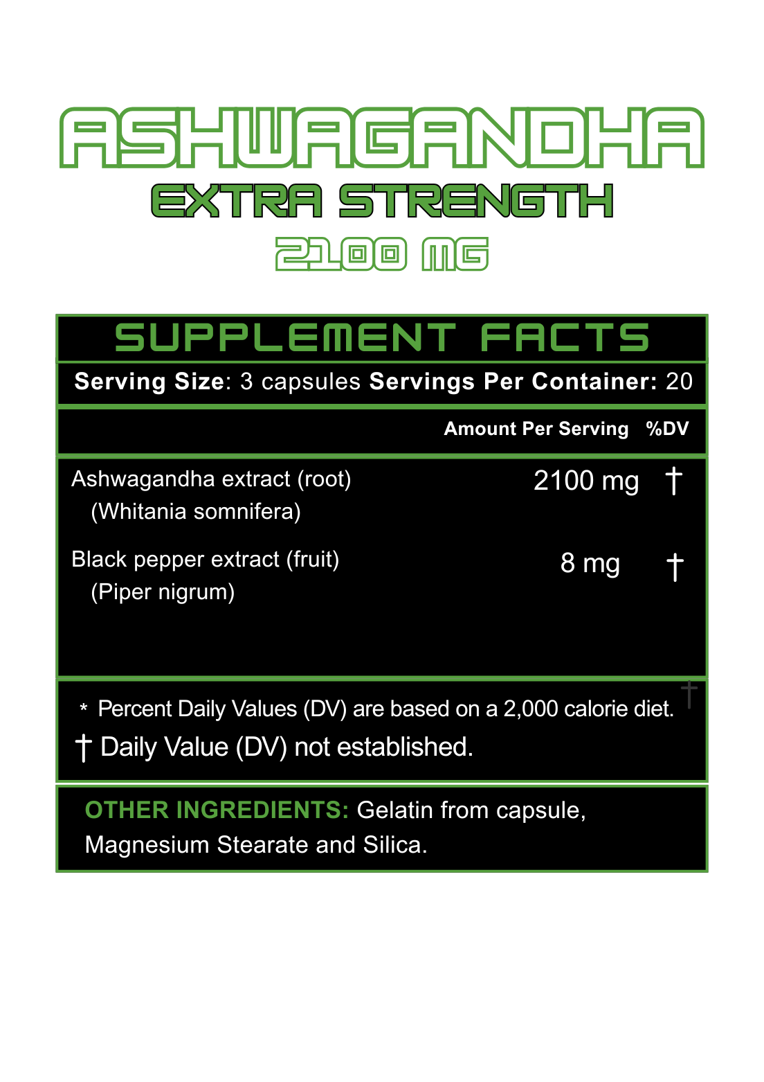 Ashwagandha Extra Strength 2100mg