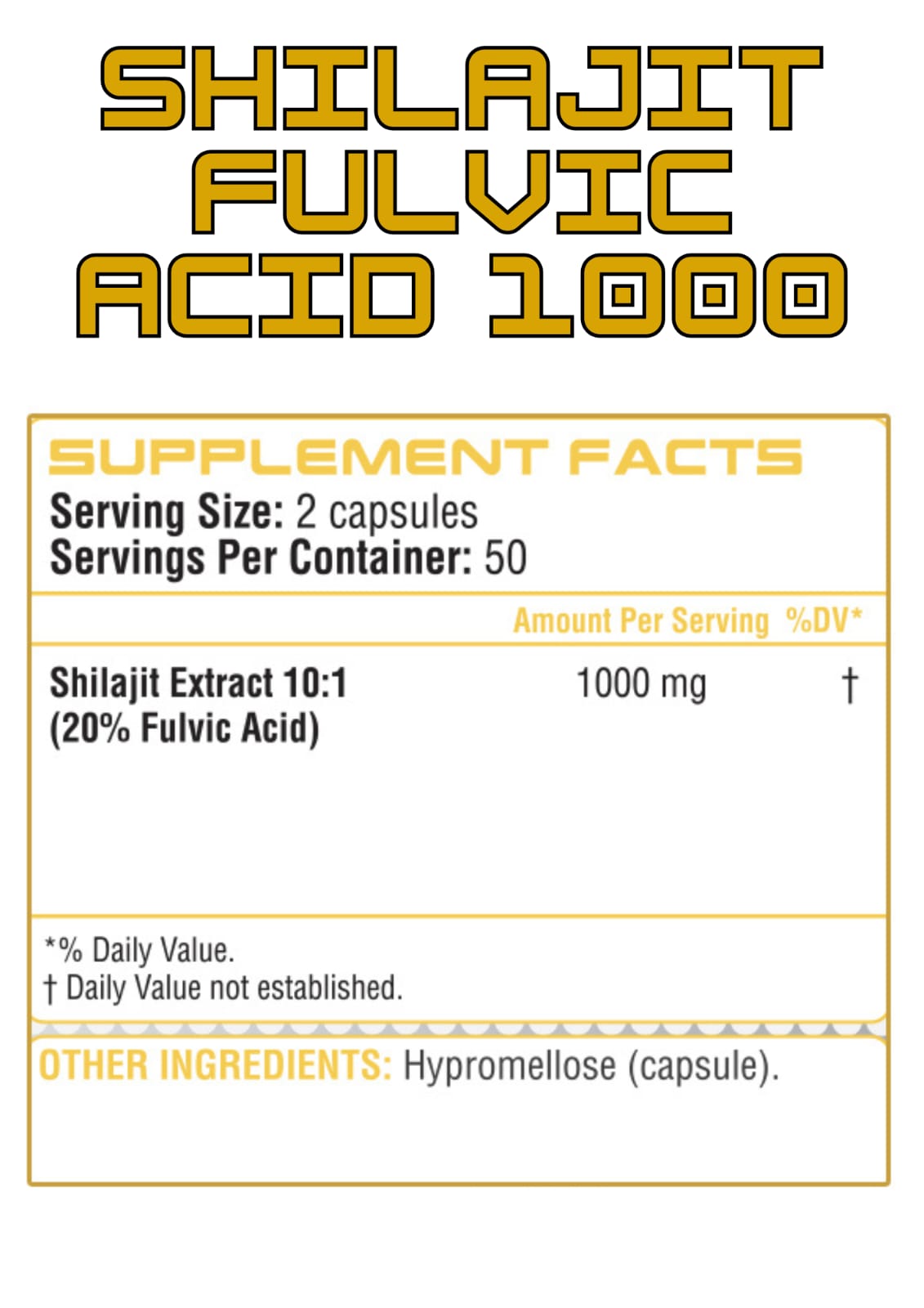 Shilajit Fulvic Acid 1000