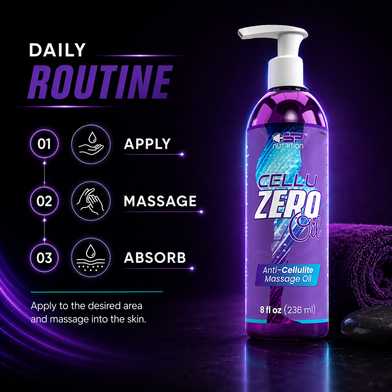 CelluZero Oil – Aceite Corporal para Piel y Masaje